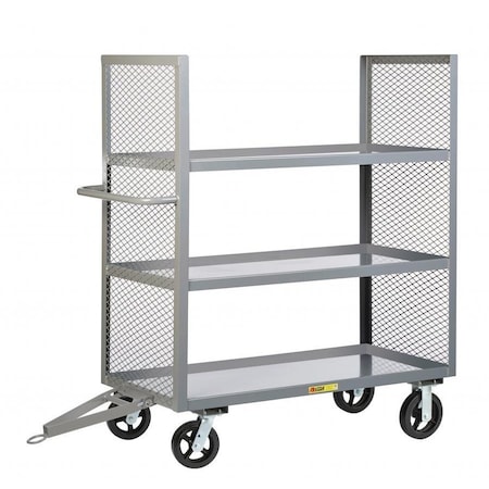 Little Giant 2-Sided Towable Shelf Truck, 4 Lipped Shelves, 24" x 48" Shelf Size DET4L30488MRRD